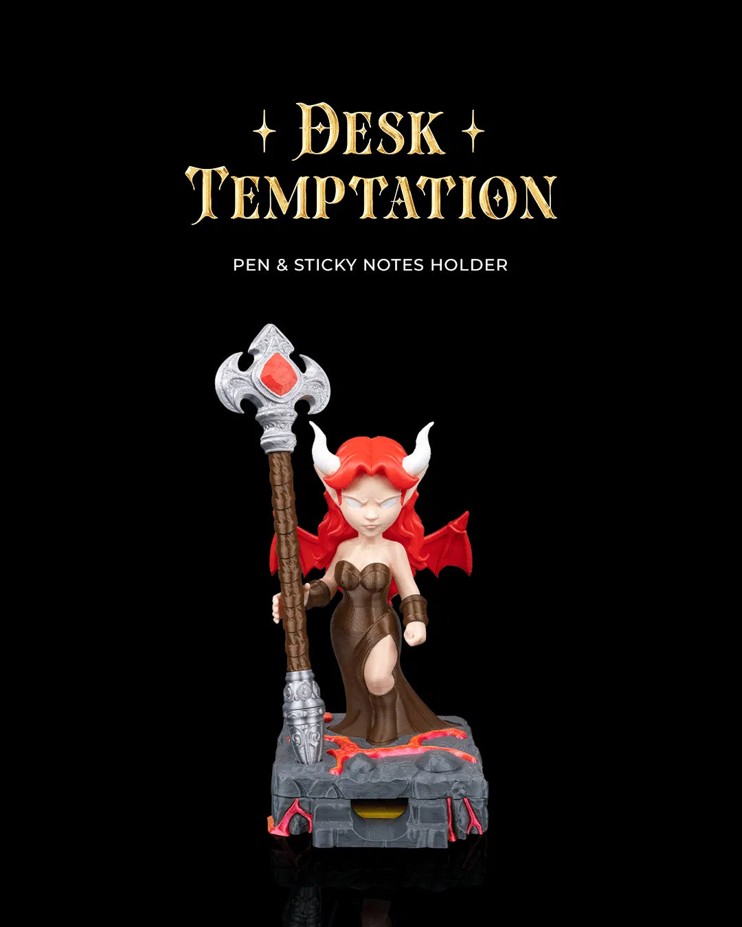 Desk Temptation - Pen & Sticky Notes Holder